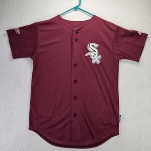Chicago White Sox Jersey Youth X-Large XL Majestic Maroon Heat Transfer Logo